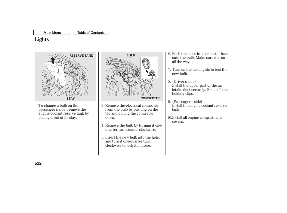 Lights | Acura 2010 TL User Manual | Page 525 / 612