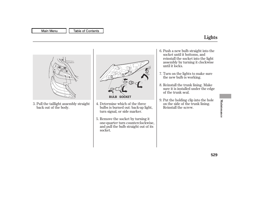 Lights | Acura 2010 TL User Manual | Page 532 / 612