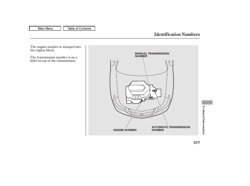 Identification numbers, 2010 tl | Acura 2010 TL User Manual | Page 580 / 612