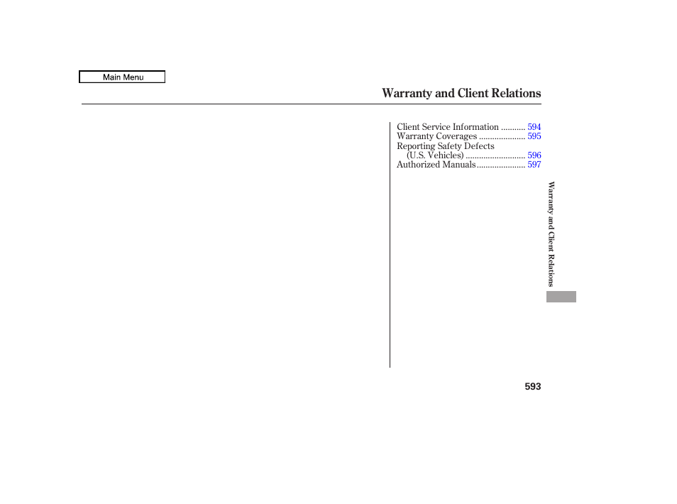 Warranty and client relations, 2010 tl | Acura 2010 TL User Manual | Page 596 / 612