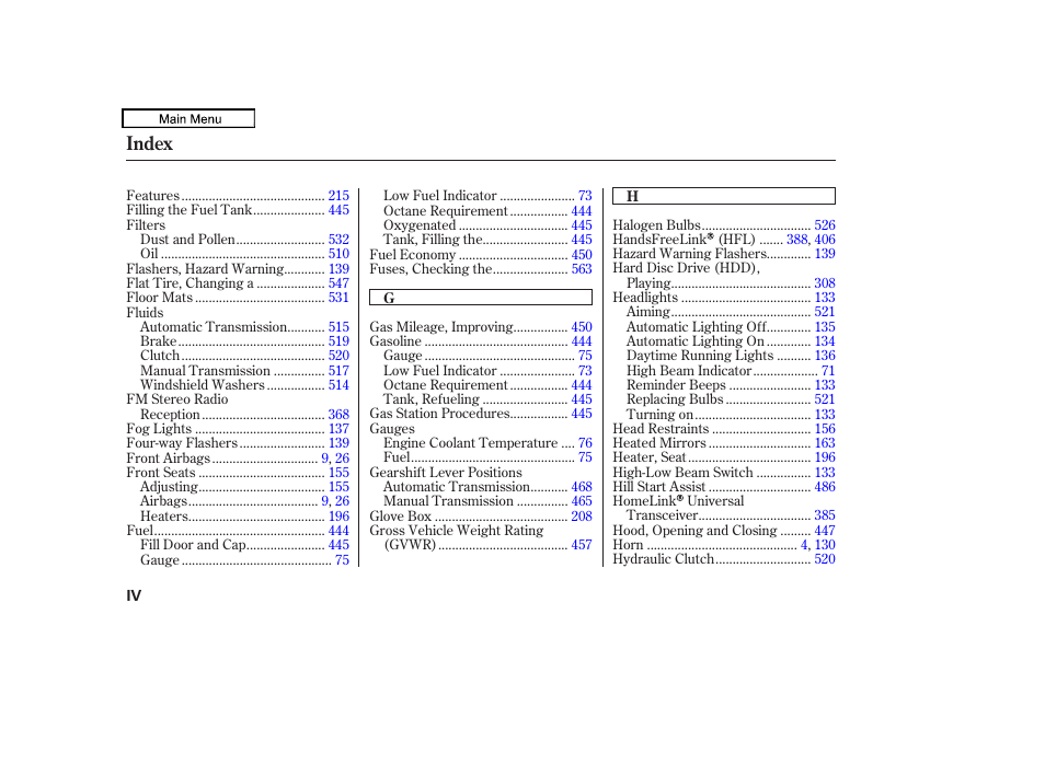 Index | Acura 2010 TL User Manual | Page 604 / 612