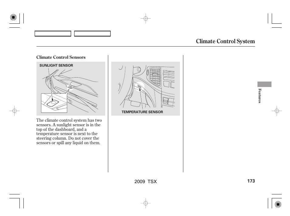 Climate control system | Acura 2009 TSX User Manual | Page 176 / 524
