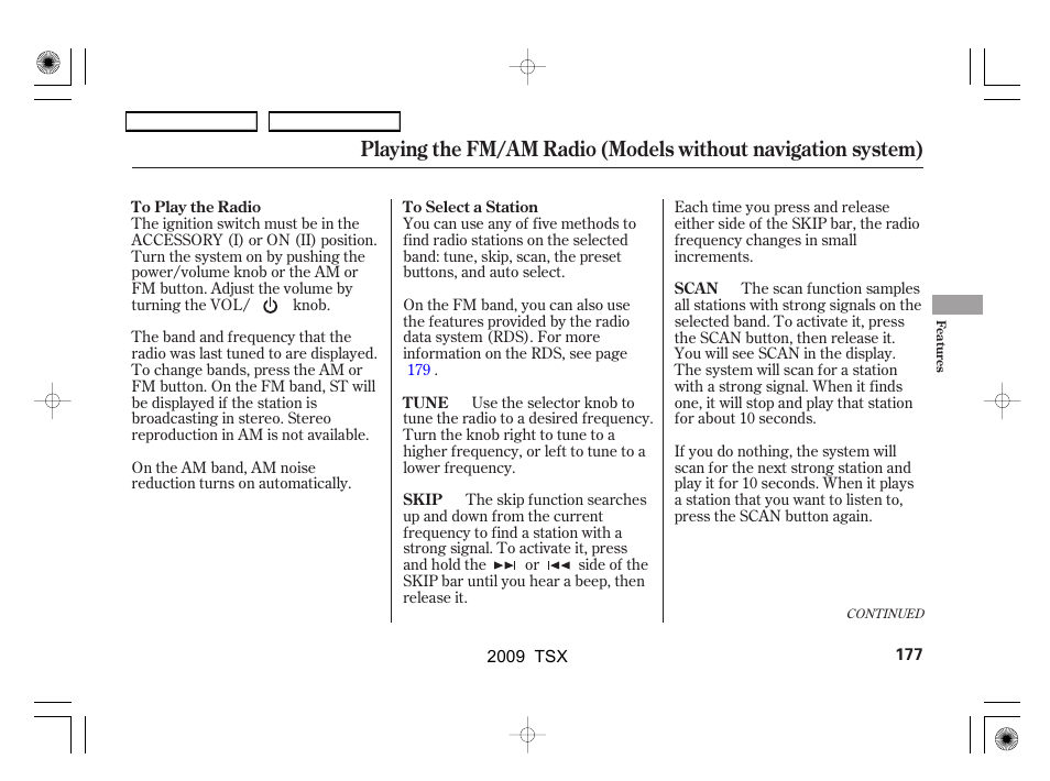Acura 2009 TSX User Manual | Page 180 / 524