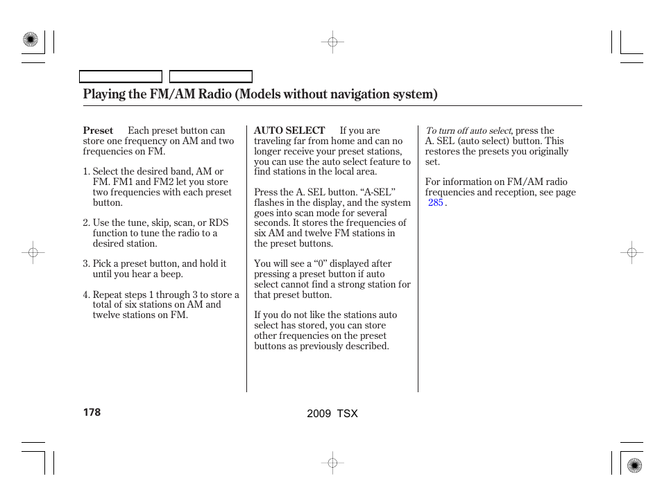 Acura 2009 TSX User Manual | Page 181 / 524