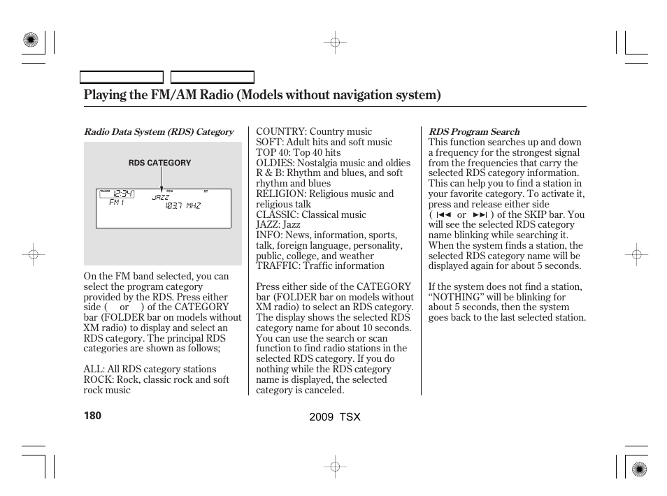 Acura 2009 TSX User Manual | Page 183 / 524