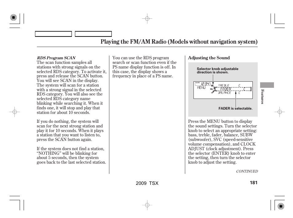 Acura 2009 TSX User Manual | Page 184 / 524