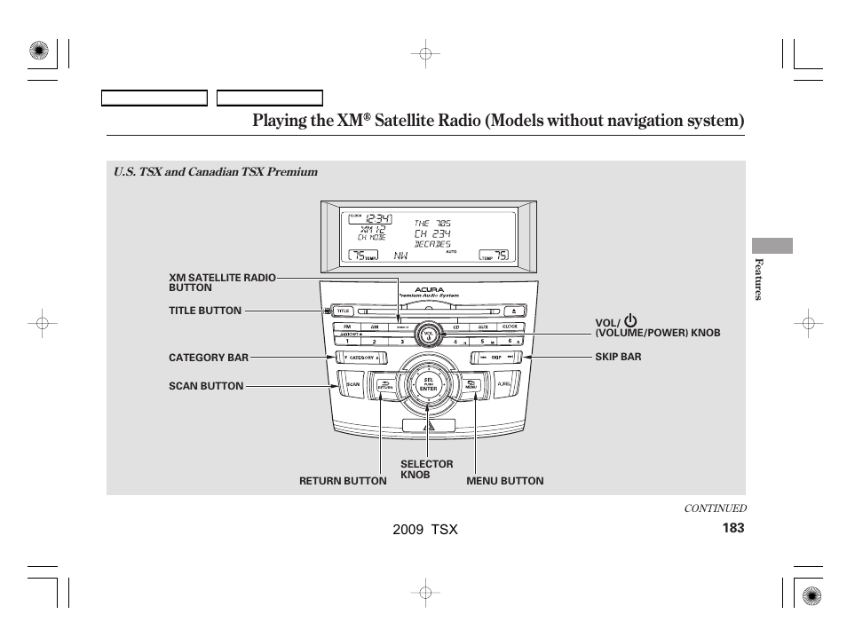 Acura 2009 TSX User Manual | Page 186 / 524