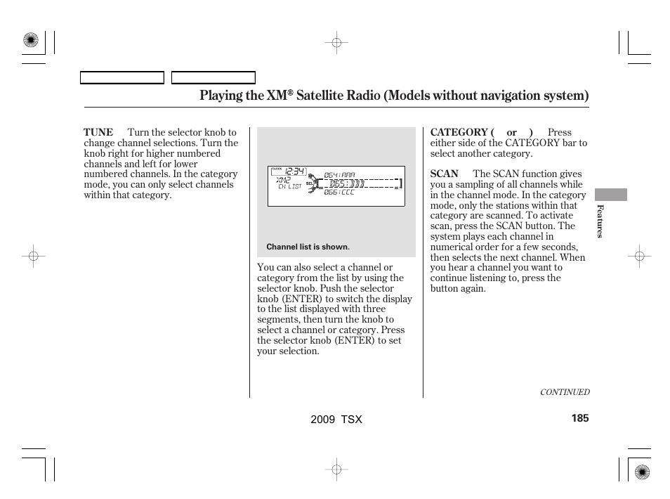 Acura 2009 TSX User Manual | Page 188 / 524