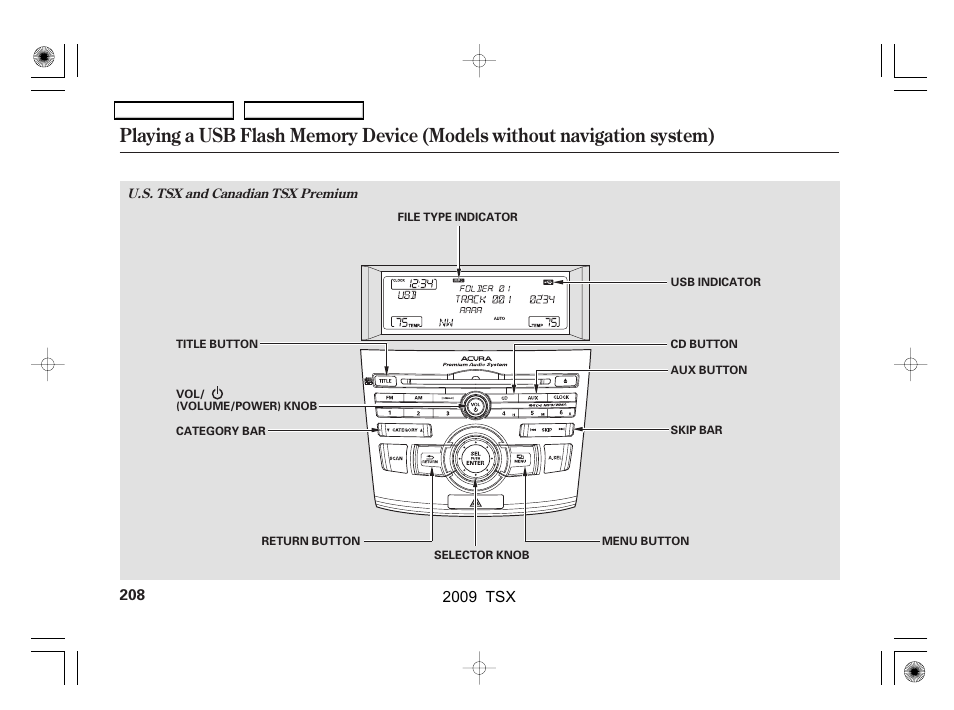 Acura 2009 TSX User Manual | Page 211 / 524