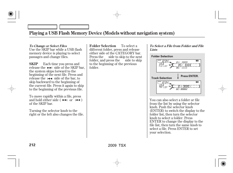 Acura 2009 TSX User Manual | Page 215 / 524