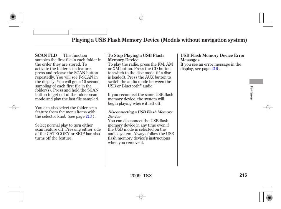 Acura 2009 TSX User Manual | Page 218 / 524