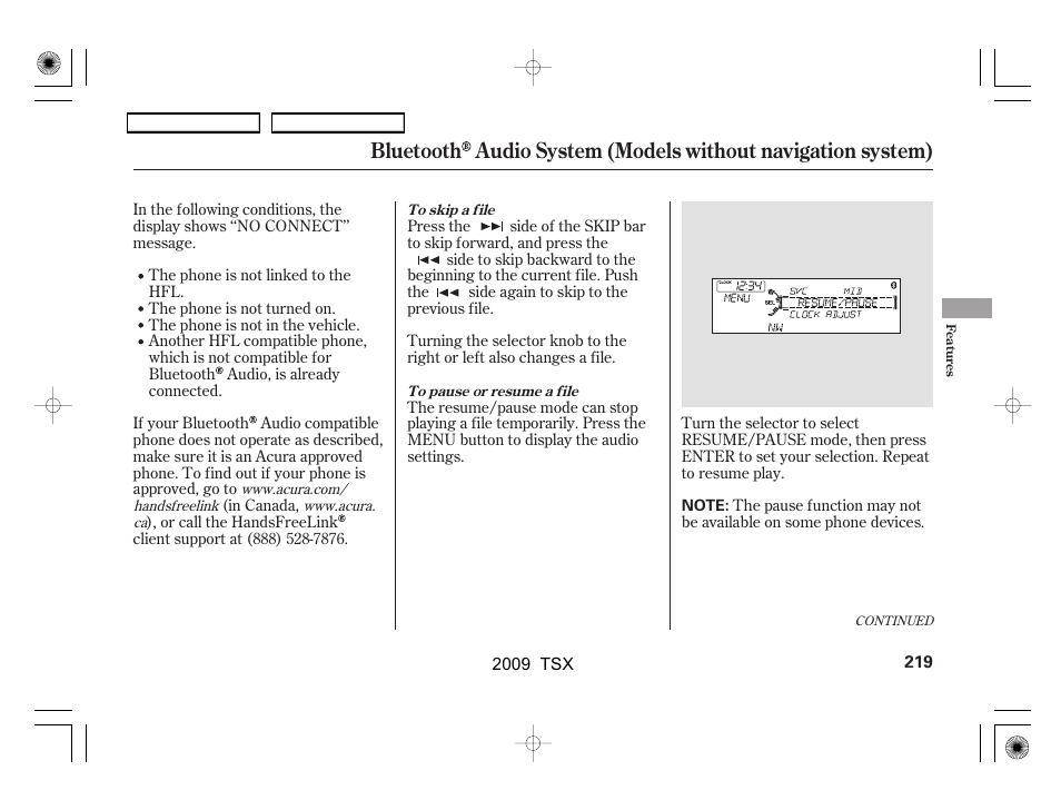 Acura 2009 TSX User Manual | Page 222 / 524