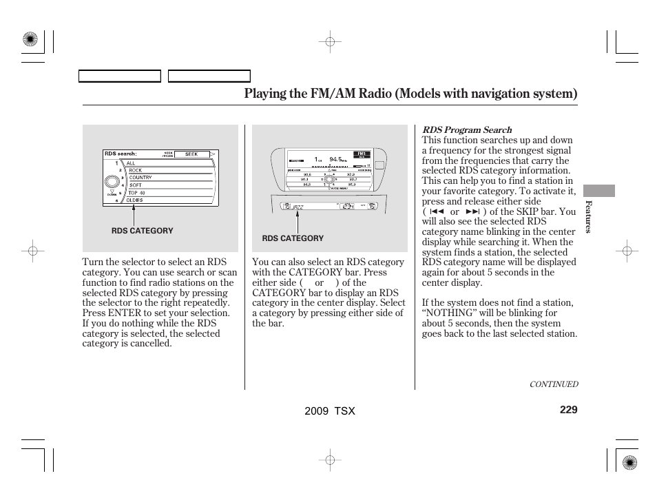 Acura 2009 TSX User Manual | Page 232 / 524