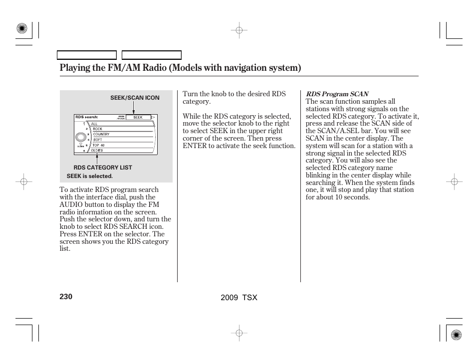 Acura 2009 TSX User Manual | Page 233 / 524