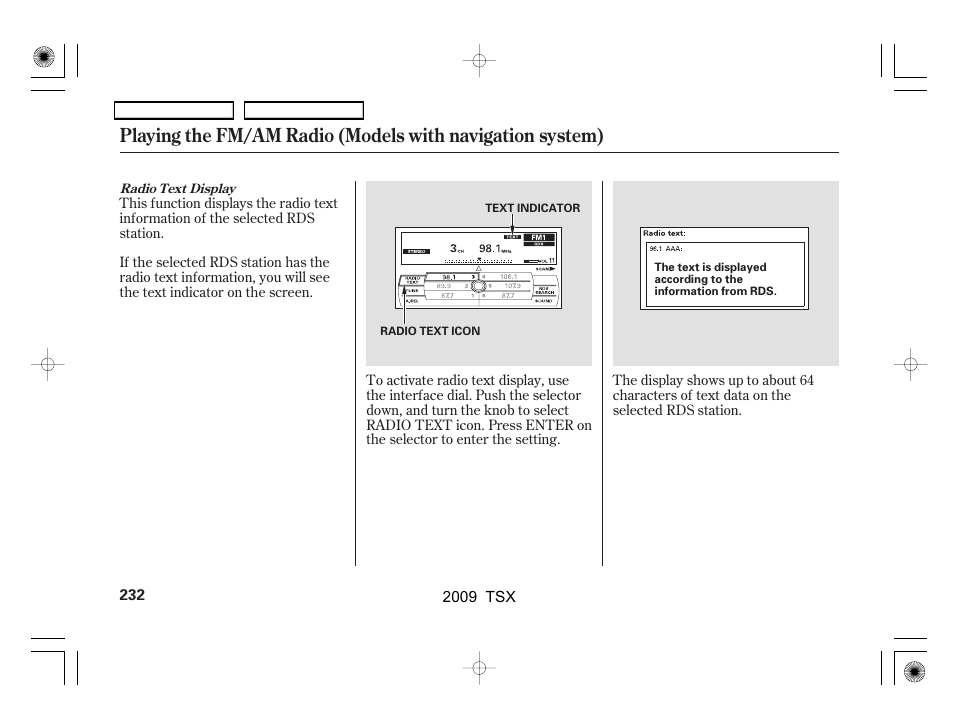 Acura 2009 TSX User Manual | Page 235 / 524