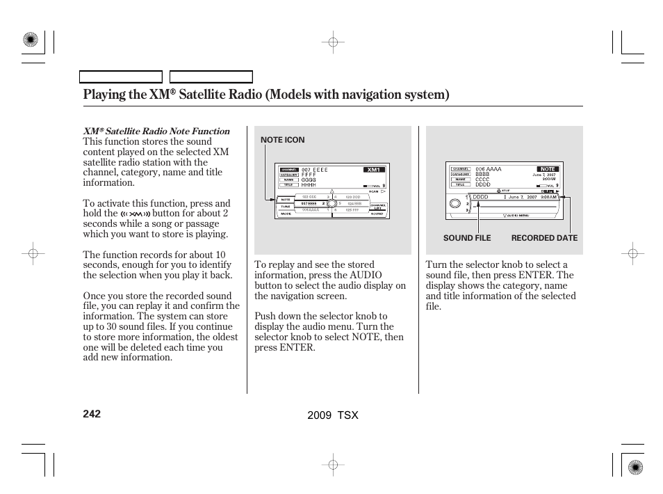 Acura 2009 TSX User Manual | Page 245 / 524