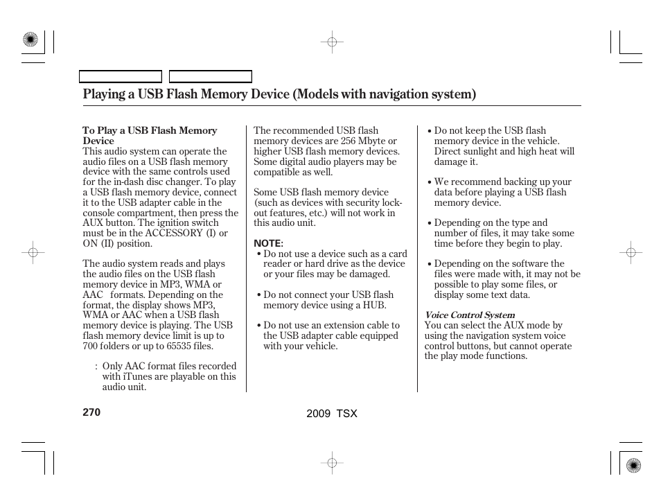 Acura 2009 TSX User Manual | Page 273 / 524