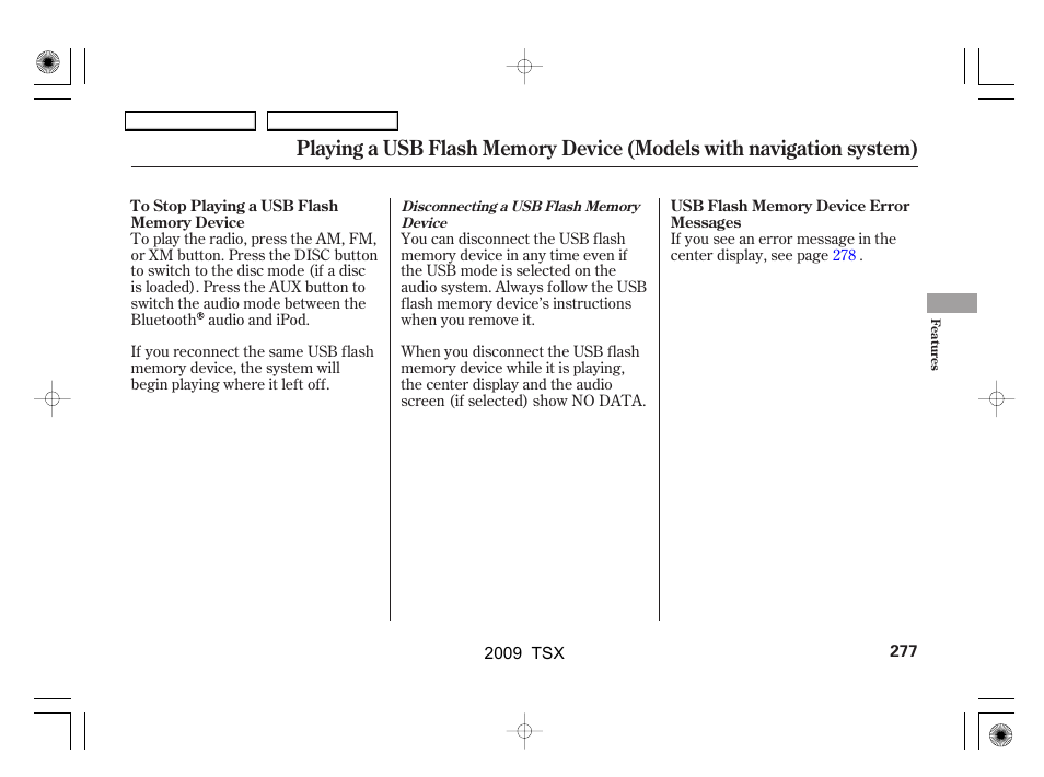 Acura 2009 TSX User Manual | Page 280 / 524
