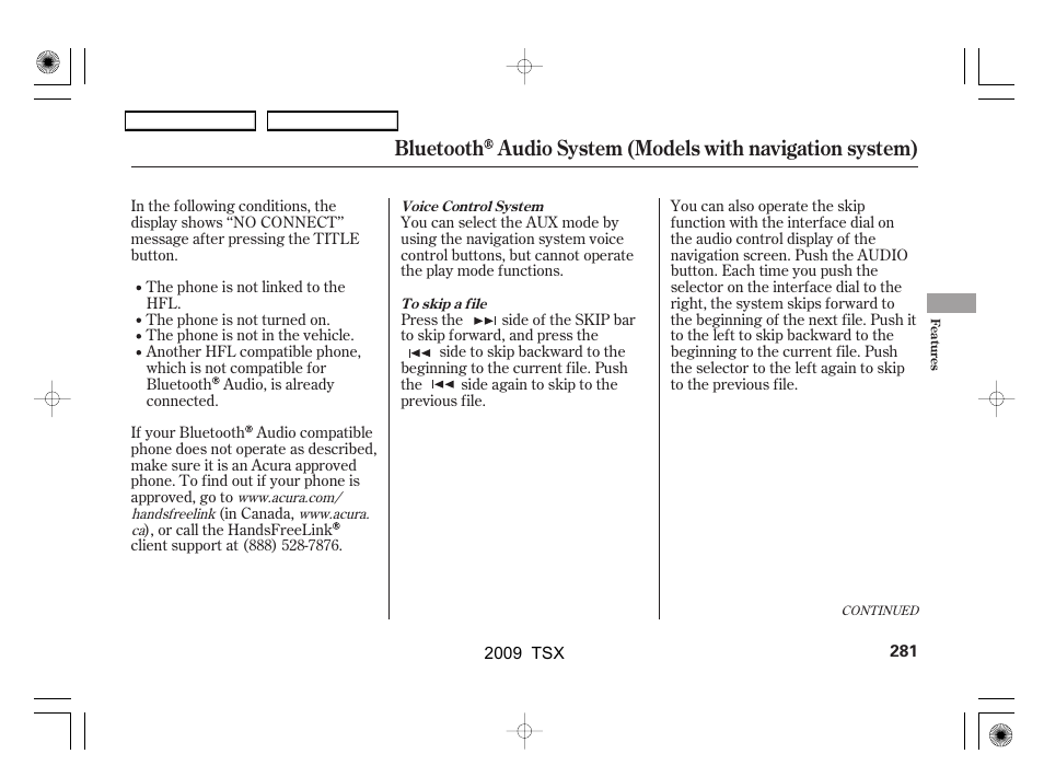 Acura 2009 TSX User Manual | Page 284 / 524