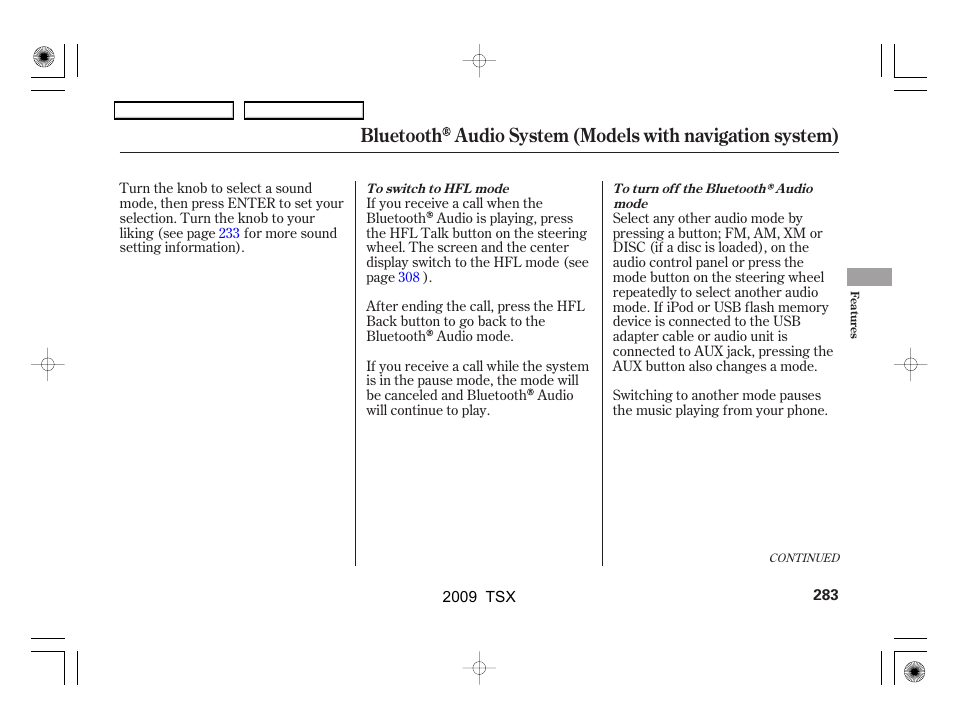 Acura 2009 TSX User Manual | Page 286 / 524