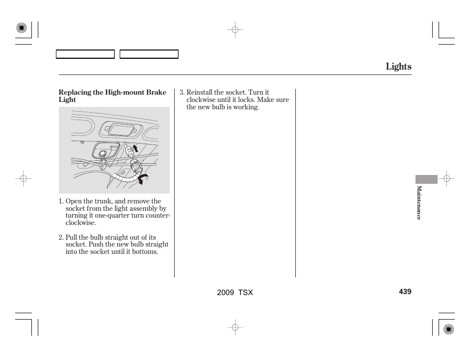 Lights | Acura 2009 TSX User Manual | Page 442 / 524