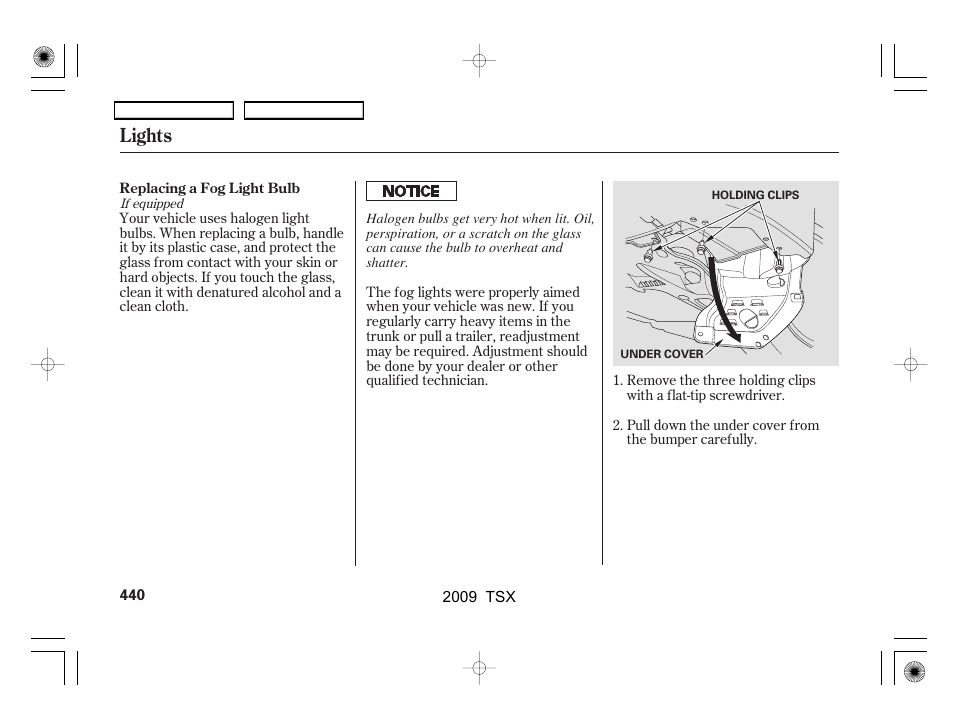 Lights | Acura 2009 TSX User Manual | Page 443 / 524