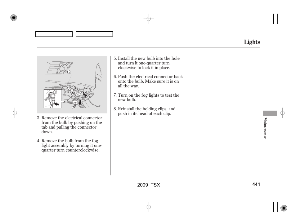 Lights | Acura 2009 TSX User Manual | Page 444 / 524