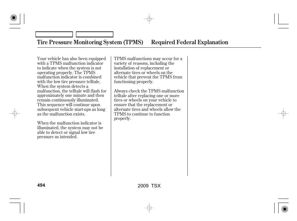 Acura 2009 TSX User Manual | Page 497 / 524