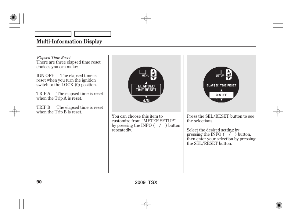 Multi-information display | Acura 2009 TSX User Manual | Page 93 / 524