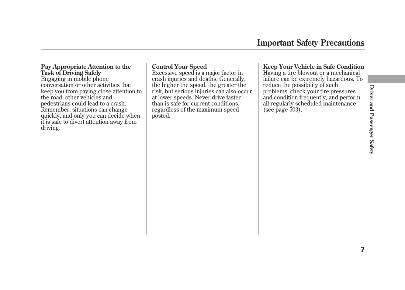 Important safety precautions | Acura 2010 MDX User Manual | Page 14 / 616