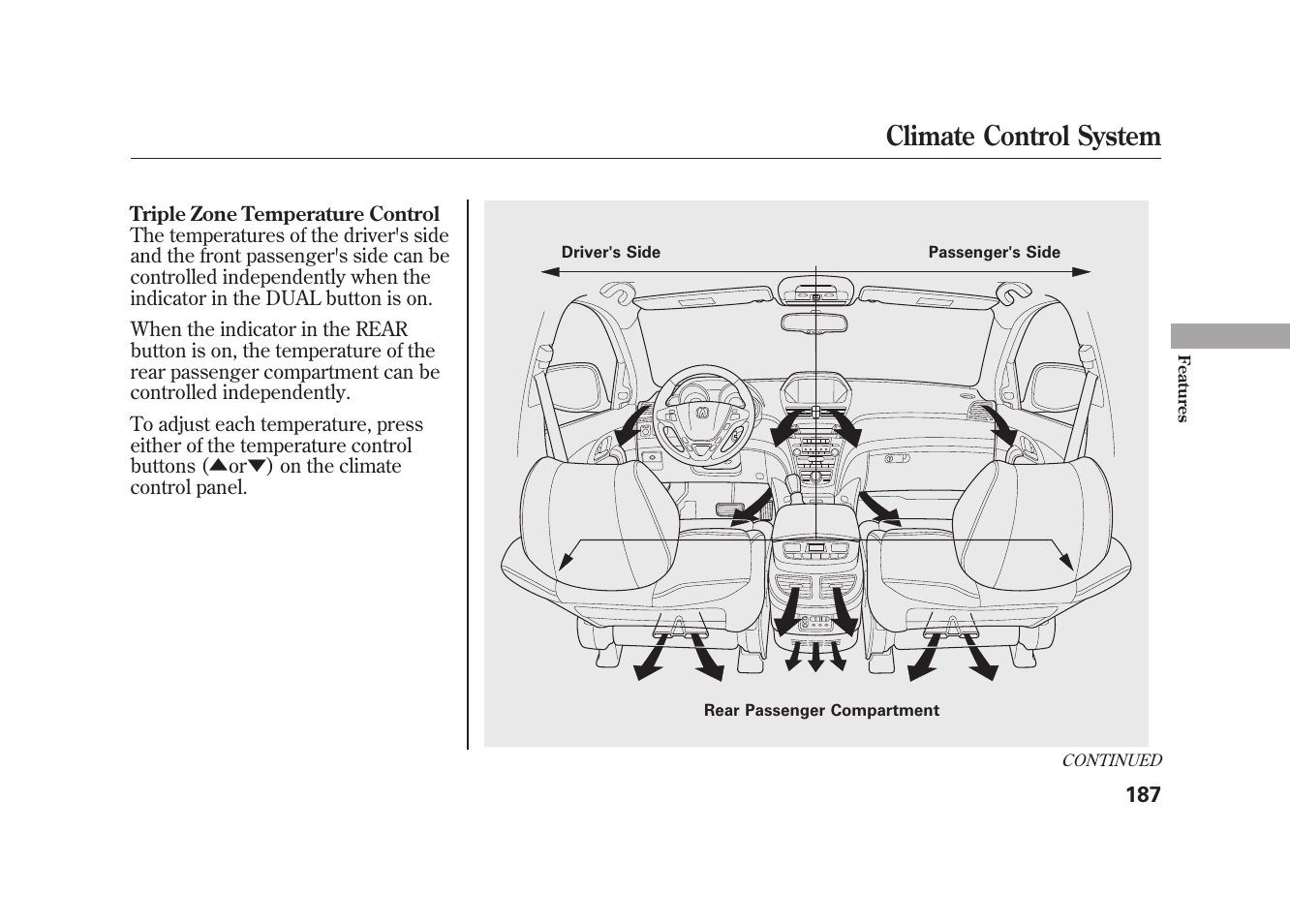 Climate control system | Acura 2010 MDX User Manual | Page 194 / 616