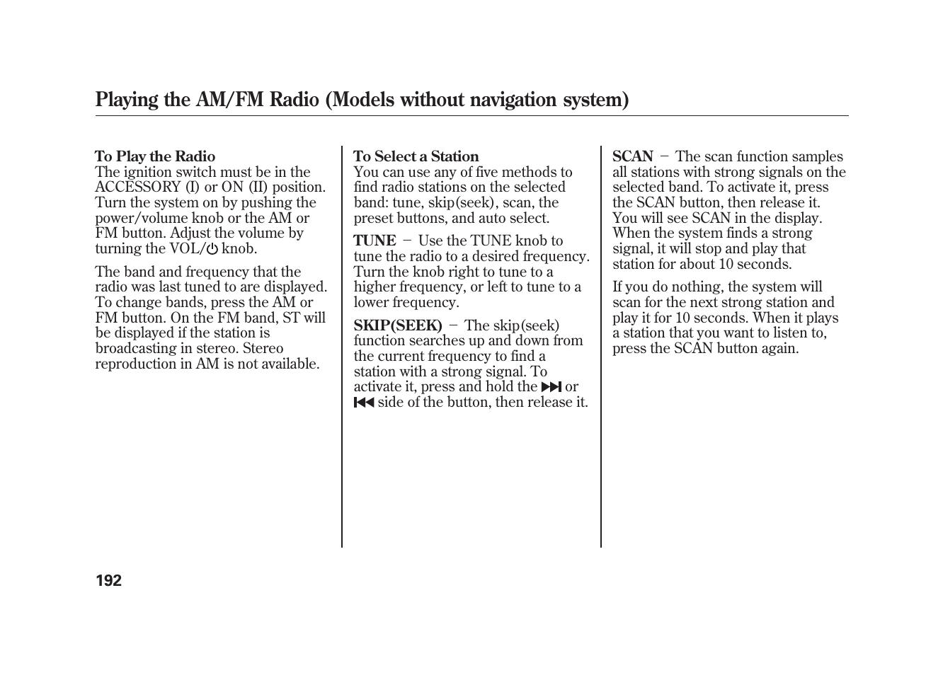 Acura 2010 MDX User Manual | Page 199 / 616