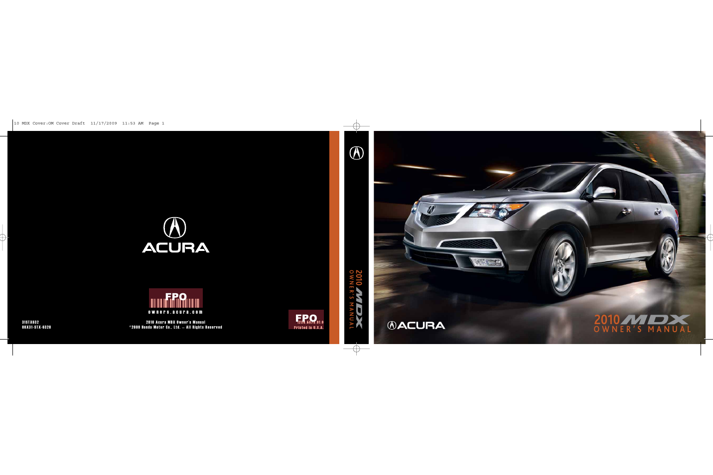 Acura 2010 MDX User Manual | Page 2 / 616