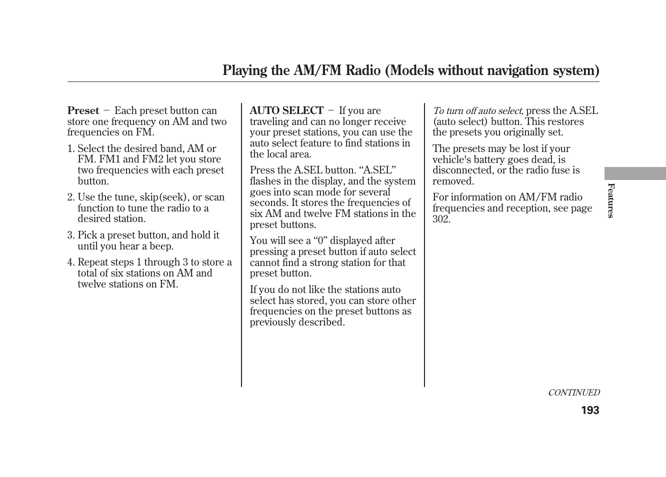 Acura 2010 MDX User Manual | Page 200 / 616