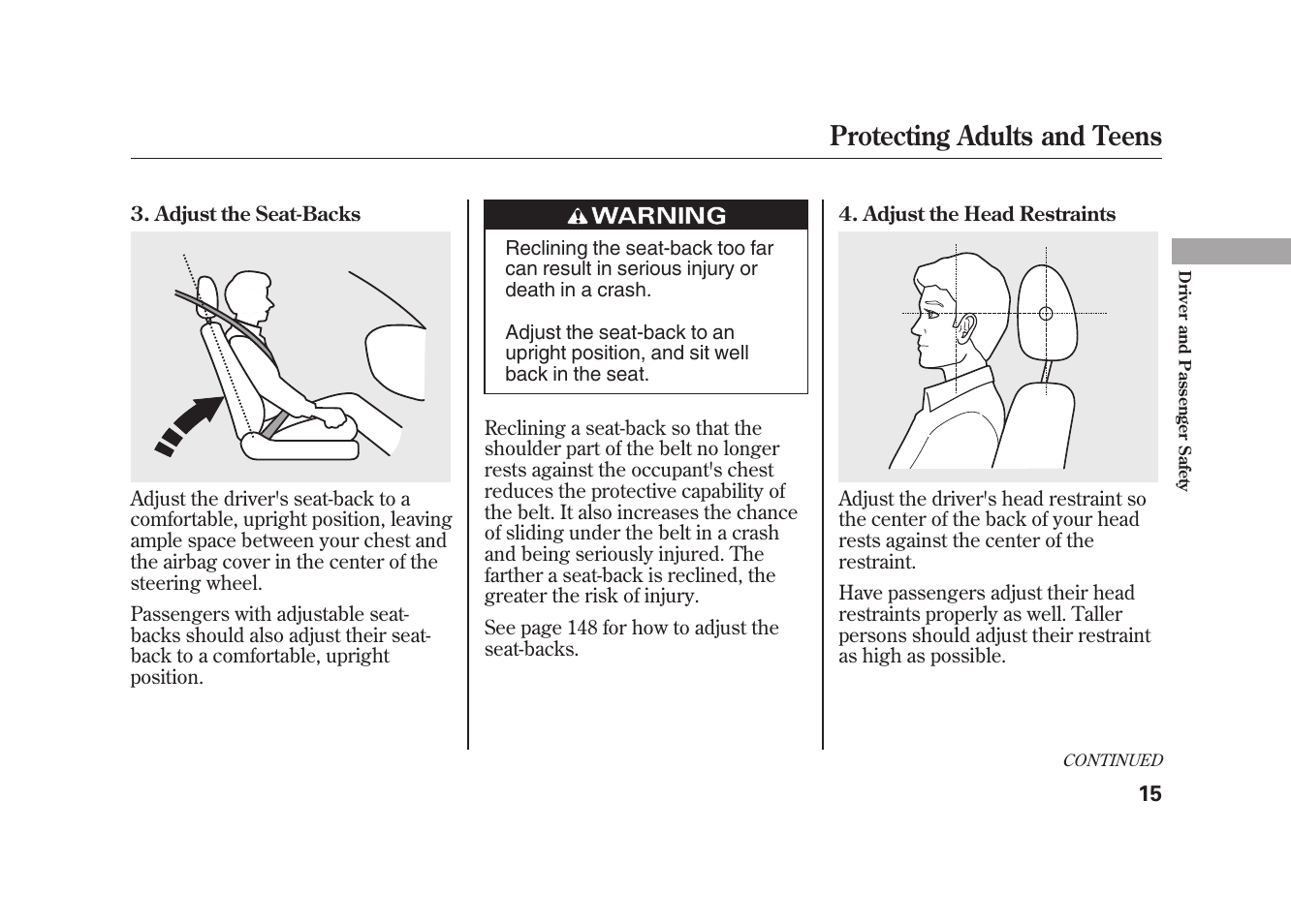 Protecting adults and teens | Acura 2010 MDX User Manual | Page 22 / 616