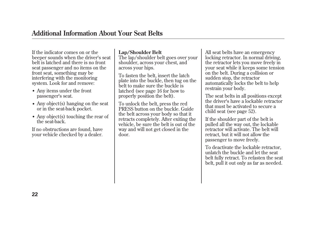 Additional information about your seat belts | Acura 2010 MDX User Manual | Page 29 / 616