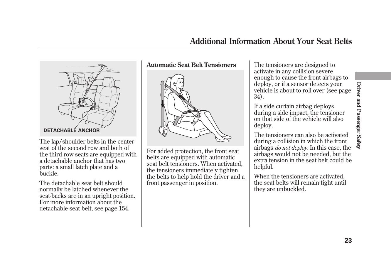 Additional information about your seat belts | Acura 2010 MDX User Manual | Page 30 / 616