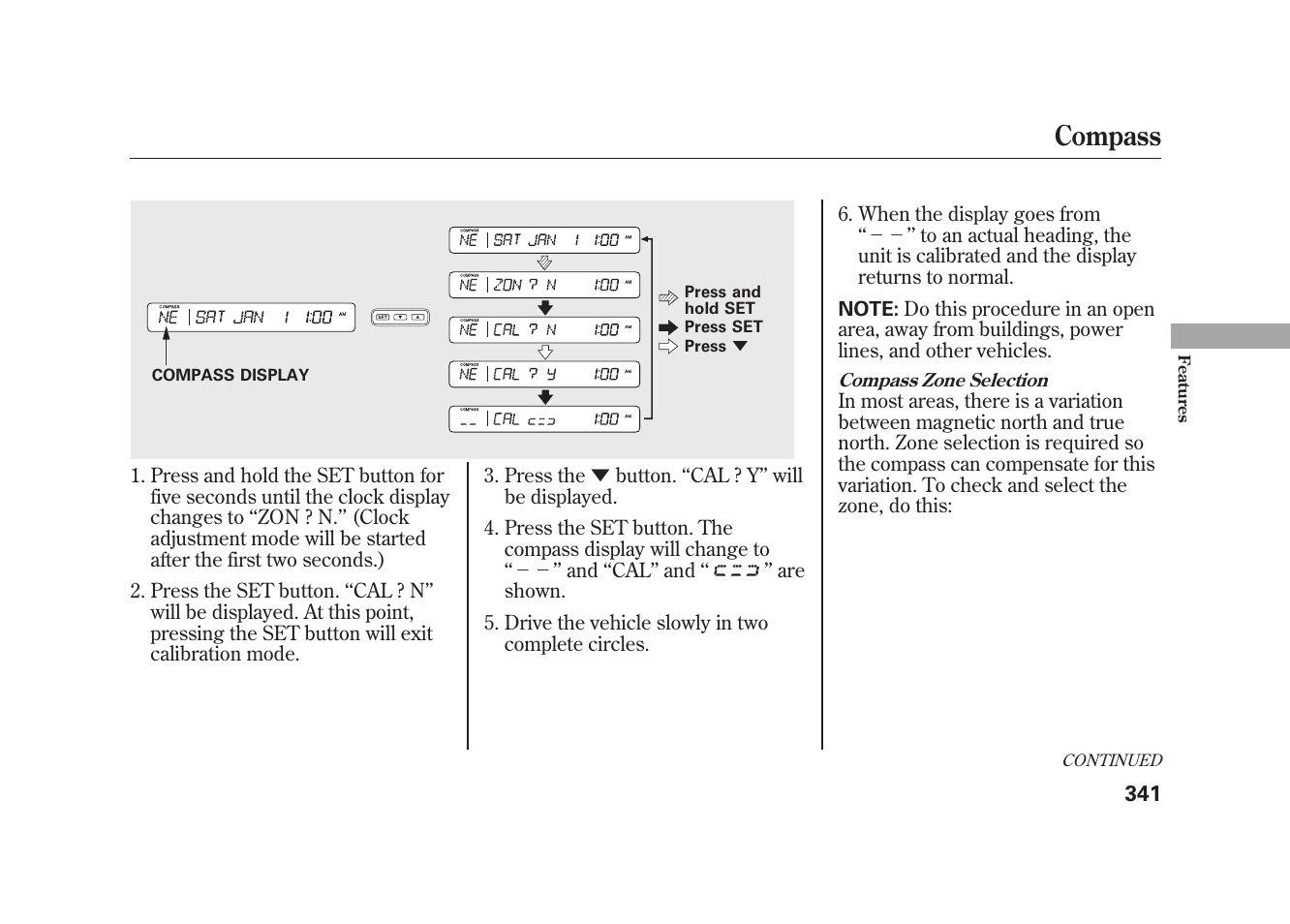 Compass | Acura 2010 MDX User Manual | Page 348 / 616