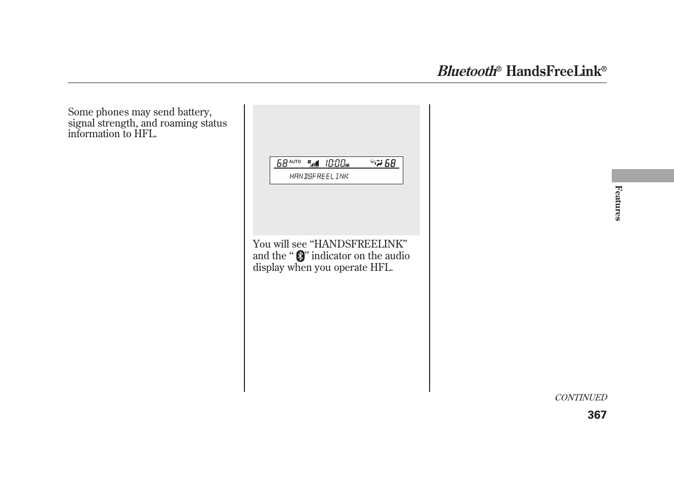 Bluetooth, Handsfreelink | Acura 2010 MDX User Manual | Page 374 / 616