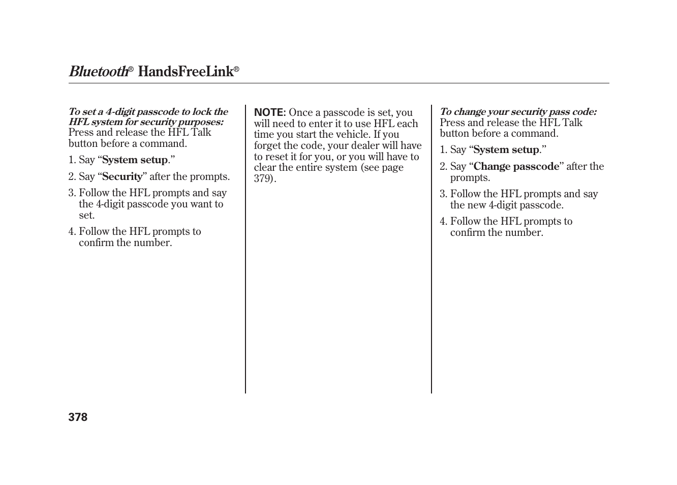 Bluetooth, Handsfreelink | Acura 2010 MDX User Manual | Page 385 / 616