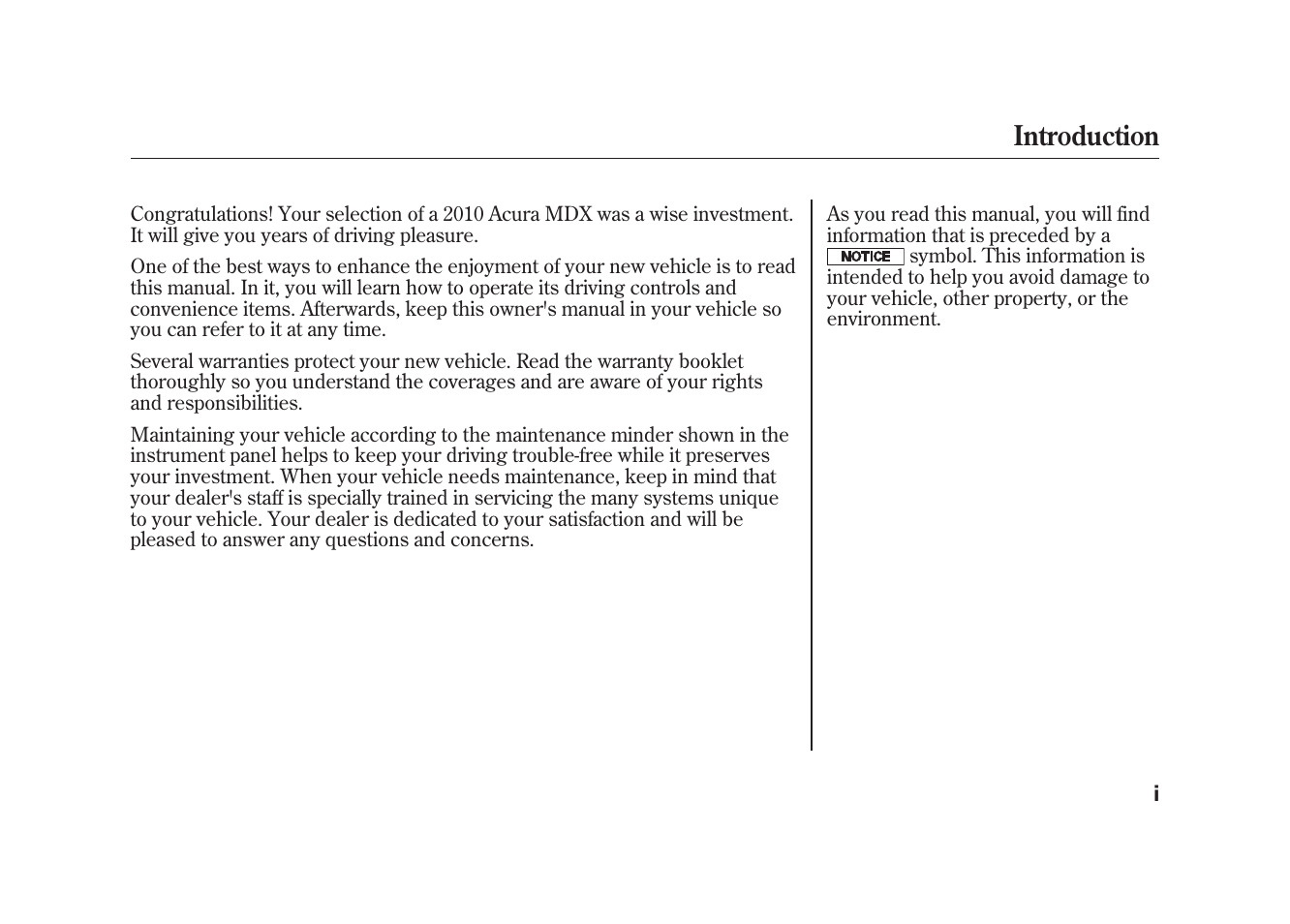 Introduction | Acura 2010 MDX User Manual | Page 4 / 616