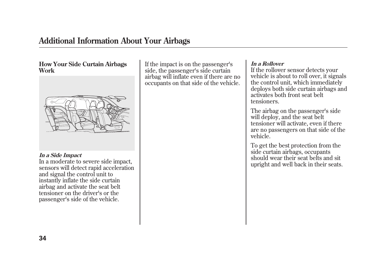 Additional information about your airbags | Acura 2010 MDX User Manual | Page 41 / 616