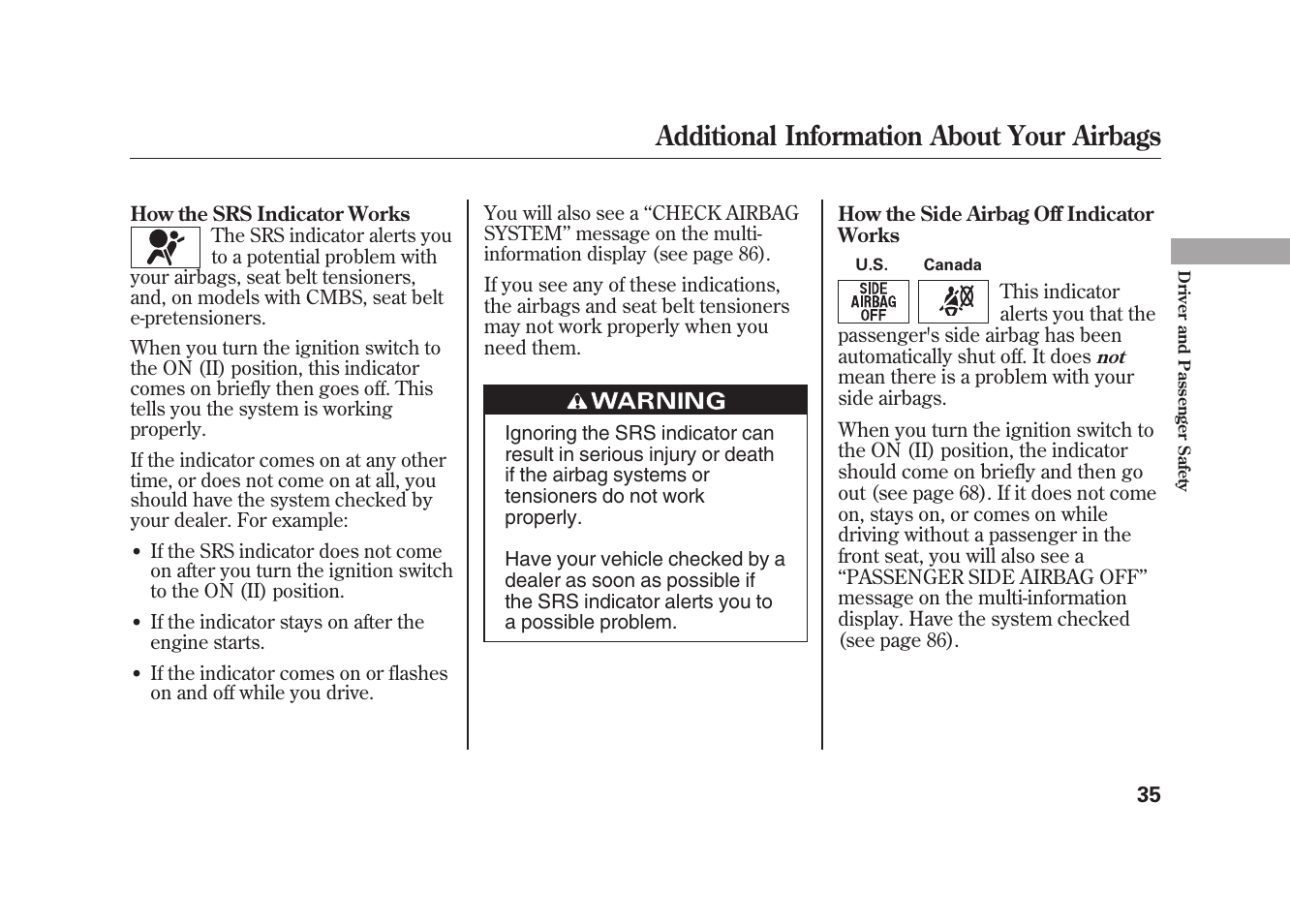 Additional information about your airbags | Acura 2010 MDX User Manual | Page 42 / 616