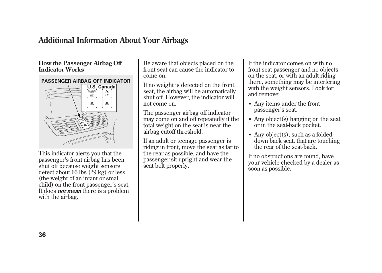 Additional information about your airbags | Acura 2010 MDX User Manual | Page 43 / 616
