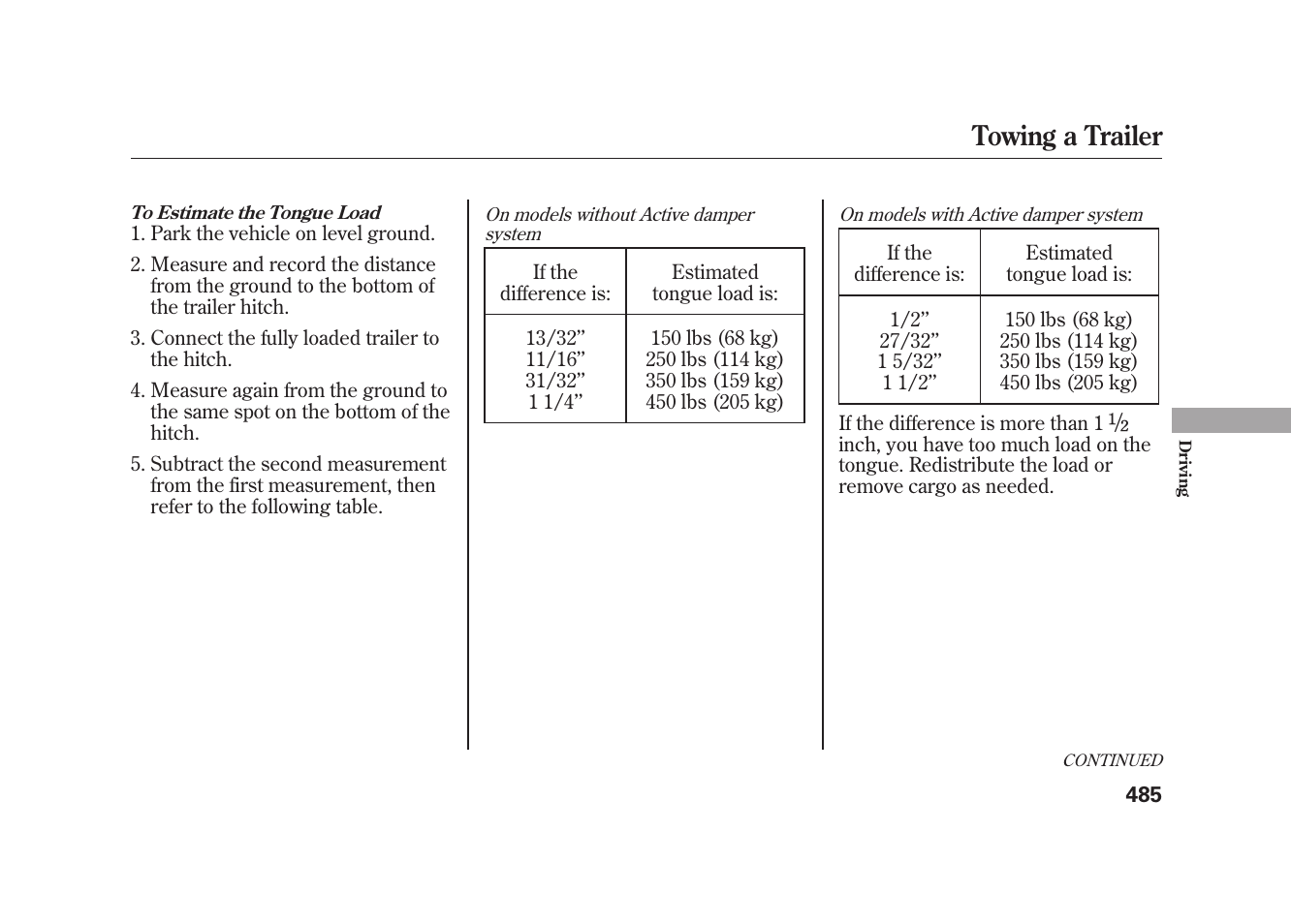 Towing a trailer | Acura 2010 MDX User Manual | Page 492 / 616