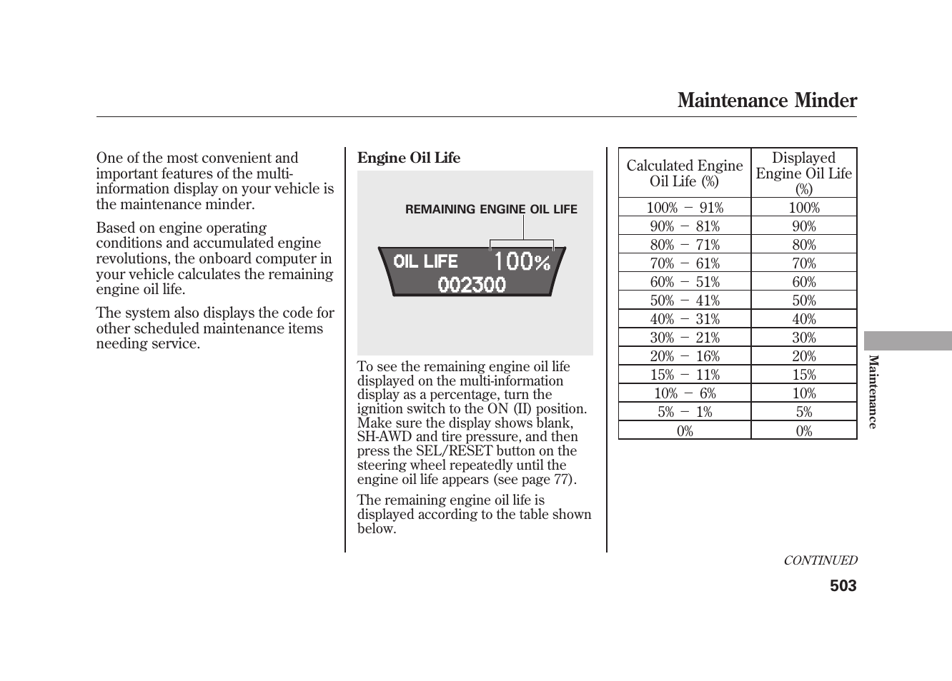 Maintenance minder | Acura 2010 MDX User Manual | Page 510 / 616