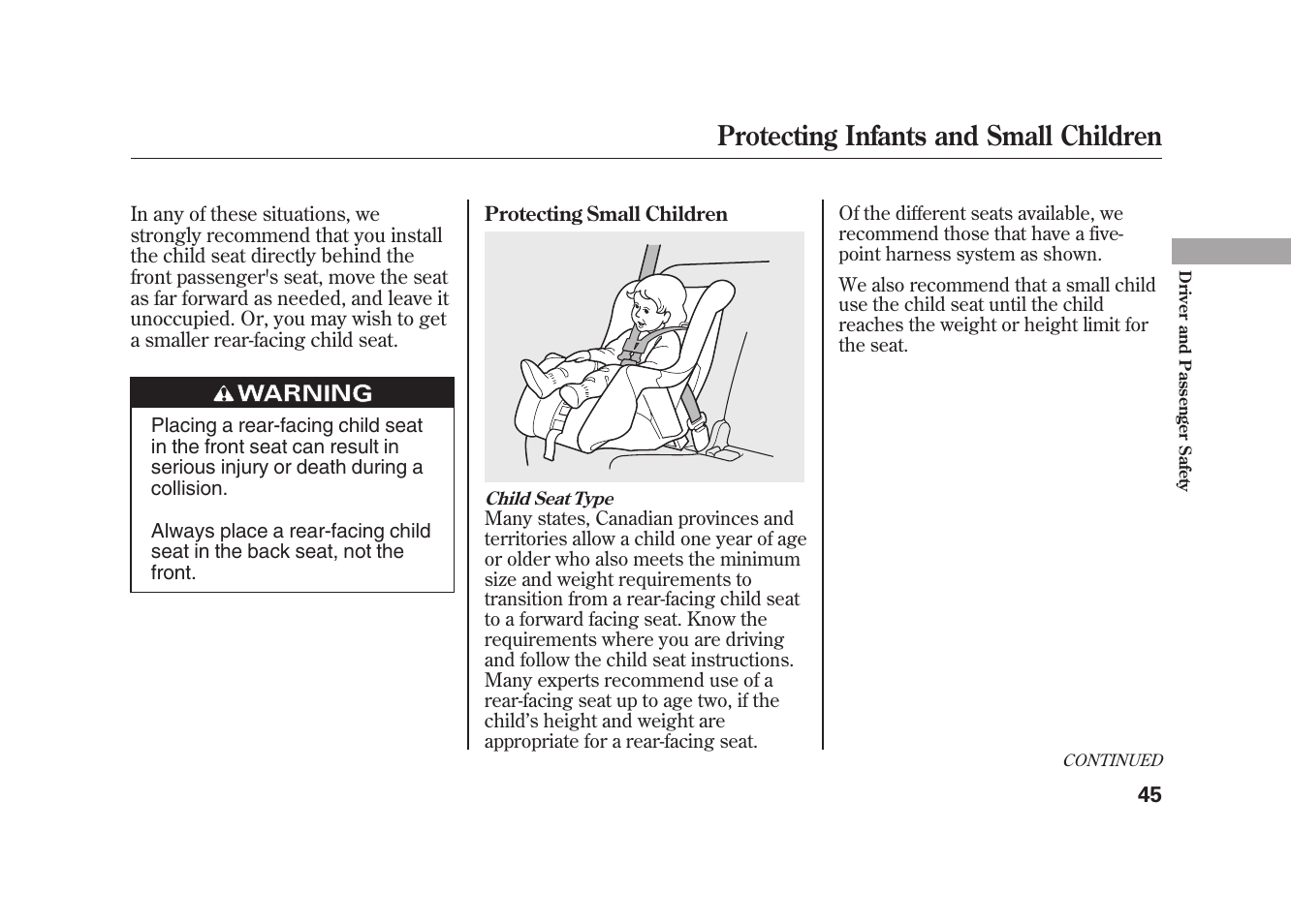 Protecting infants and small children | Acura 2010 MDX User Manual | Page 52 / 616