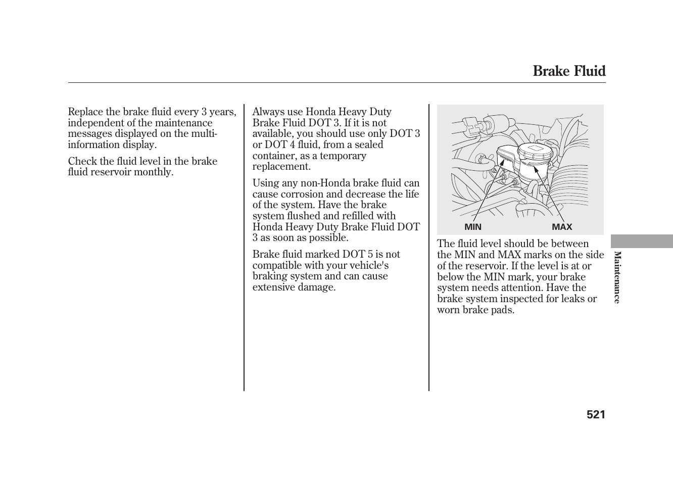 Brake fluid | Acura 2010 MDX User Manual | Page 528 / 616