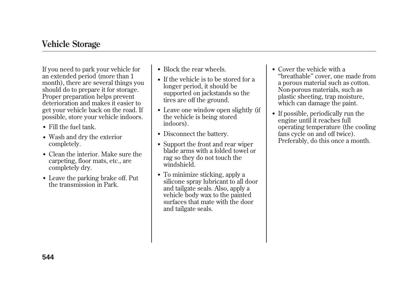 Vehicle storage | Acura 2010 MDX User Manual | Page 551 / 616