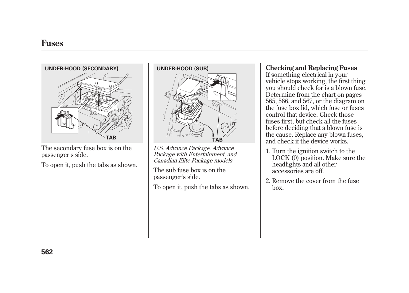 Fuses | Acura 2010 MDX User Manual | Page 569 / 616